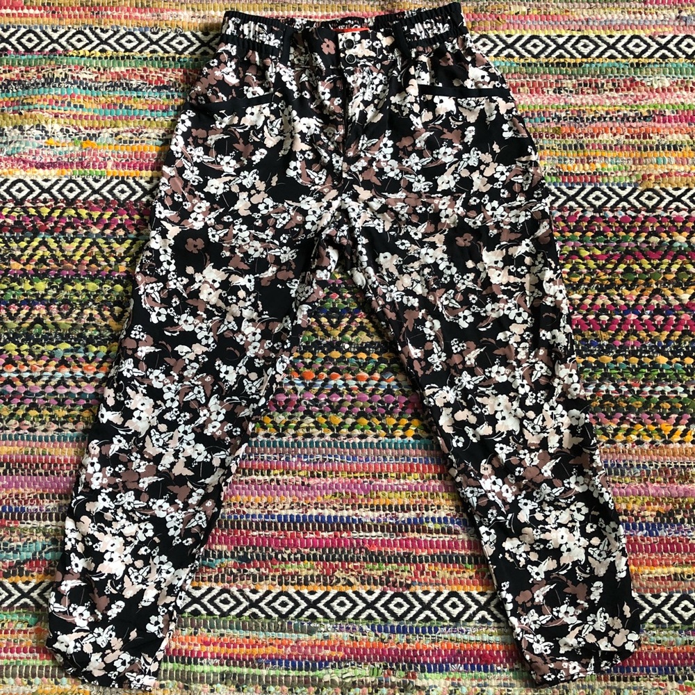 Anthropologie floral dress pants